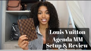 Louis Vuitton Agenda MM  2017 REVIEW amp SETUP  KWSHOPS [upl. by Aileon]