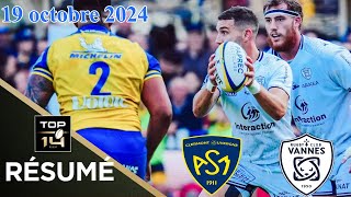 TOP 14  Résumé partie complète ASM Clermont vs RC Vannes  J7  Saison 20242025 [upl. by Eimat]