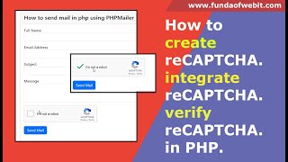 How to create integrate reCAPTCHA and verify it using google api in PHP  PHP reCAPTCHA Checkbox [upl. by Nairot]