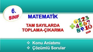 6Sınıf Matematik Tam Sayılarda ToplamaÇıkarma [upl. by Medina]