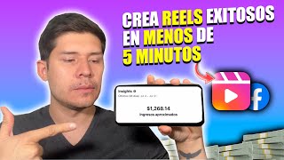 Te ENSEÑO a crear REELS que te harán GANAR mucho DINERO en FACEBOOK [upl. by Elrem330]