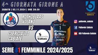 Rothoblaas Volano  ClericiAuto Cabiate 4 giornata girone A Serie B1 femminile [upl. by Adnala987]