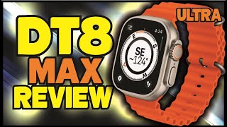 Smartwatch DT8 ULTRA MAX com Tela GIGANTE BÚSSOLA e LOJA de APPS  REVIEW DETALHADO [upl. by Elleynad]