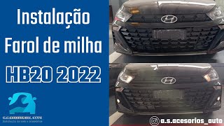 instalação de farol de milha no HB20 2022 [upl. by Ettenauq]