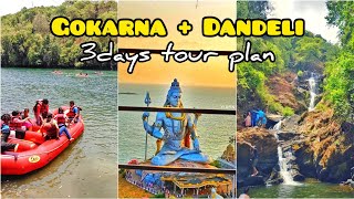 🚃Gokarna  🛶dandeli full tour plan from hyderabad  murudeswar  💧vibhoothi falls [upl. by Nic185]