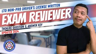 LTO EXAM REVIEWER 2024 TAGALOG FOR NON PROFESSIONAL DRIVERS LICENSE  Complete Question amp Answer Key [upl. by Erdnaet433]