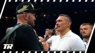 Oleksandr Usyk Invades the Ring To Face off With Tyson Fury To Set Up Undisputed Heavyweight Fight [upl. by Cawley460]