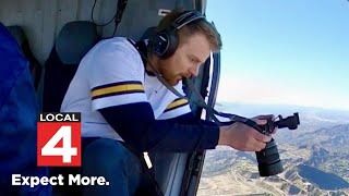 Michigan photographer takes viral photo at Rose Bowl game [upl. by Aihtekal]