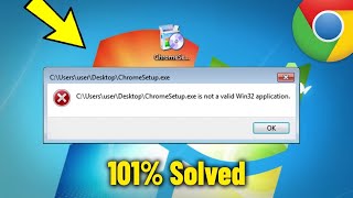 ChromeSetupexe is not a valid Win32 application in Windows 7  How To Fix Error Install Chrome ✅ [upl. by Deanna]