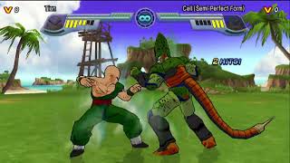 Getting Good at Tien in DBZ Budokai 4 [upl. by Wesa642]