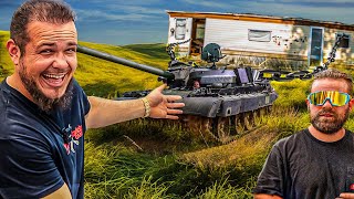 Jai ramené mon mobilhome au château  en TANK [upl. by Nyladnewg]