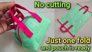 सिर्फ एक फोल्ड से बनाये बैग DIY Coin Purse in 5 minutes purse mini handbag pouch 5minutecraft [upl. by Rogers244]