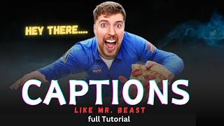 How to make animated EyeCatching Captions subtitle Like MrBeast in Premiere Pro Mrbeast [upl. by Aicenat]