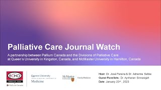 Palliative Care Journal Watch  January 2023 [upl. by Woodhouse115]