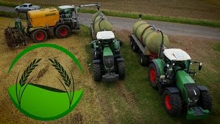 FENDT  Power bei der Gülleausbringung  Claas Xerion 3800 ST  3 Fendt 936 Vario  New Holland [upl. by Arly19]