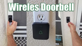 AVANTEK Wireless Doorbell Mini Waterproof Door Chime Kit [upl. by Huebner]