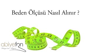 Abiye Beden Ölçüsü Nasıl Alınır [upl. by Atilehs]