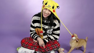 Billie Eilish Plays With Puppies While Answering Fan Questions [upl. by Yralam]