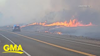 Largest wildfire of the year burning in California [upl. by Rollie]