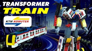 LEGO Transformer Commuter Train  KTM Komuter Malaysia [upl. by Ernald]