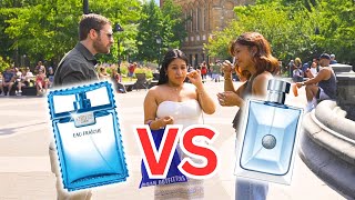 Versace Pour Homme Vs Versace Man Eau Fraiche Fragrance Battle Womens Reactions [upl. by Schrader453]