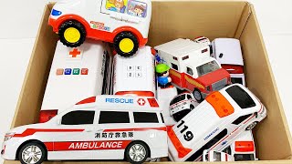 たくさんの『救急車』を箱にまとめ、坂道走る！緊急走行テスト｜ Ambulance Minicar runs in an emergency Slope driving test [upl. by Py]