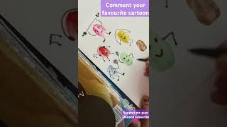 Thumb painting on paper thumb printing shorts viralshort satisfying youtubeshorts painting [upl. by Nahshon642]