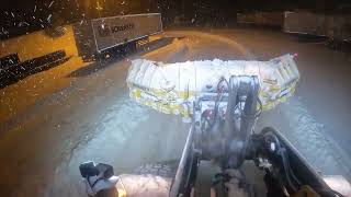 First snow of the season with NEW wheel loader l90 and NEW Uplow [upl. by Enohsal378]