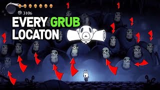 Hollow Knight How to Find All Grubs Quick Using The Collectors Map [upl. by Andonis]