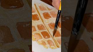 Paint my waffle paint arts watercolour waffle pastry [upl. by Inram]