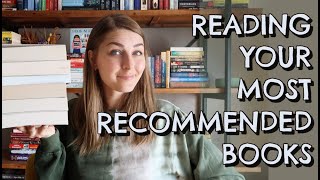 TOP 10 Books I Own Recommended by YOU amp reading your most voted on book [upl. by Arehc109]