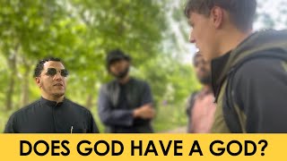 Does God Have A God  Young Christian From Doncaster Meets Shamsi  Shamsi Speakers Corner [upl. by Siravart]