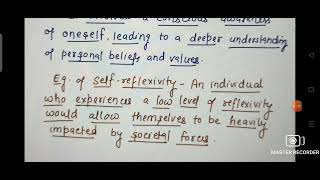 What is Self  reflexivity  Class 12 SOCIOLOGY Ch2 Indian SOCIETY [upl. by Nytsirt]