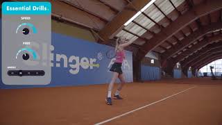 Slinger Bag Essential Drill Forehands Cross Court and Down the Line Beginner [upl. by Kelwunn]