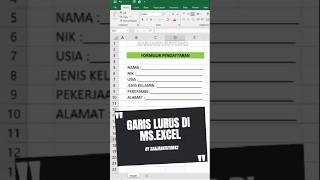 belajarmicrosoftoffice microsoftoffice microsoftexcel exceltips exceltricks videos video [upl. by Trina]