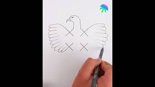 Creative way to draw a bird [upl. by Nagy]