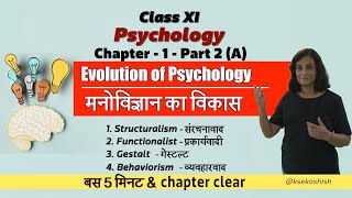 Class XI Psychology Ch 1मनोवज्ञान का विकास Evolution of PsychologyPart 2AKseKoshish ek dum simple [upl. by Wilkinson]