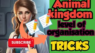 Animal kingdom level of organisation TRICKS neet20252026 neet 💯🔥❌❗👇🤟👉physicwallah [upl. by Jon]