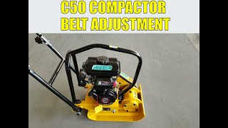 C50 plate compactor quotWackerquot belt tensioning adjustment Actor LTS [upl. by Nnaitak]