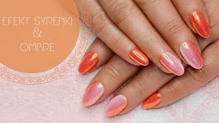 ♦Manicure hybrydowy Ombre amp Efekt SyrenkiSemilacIndigo♦ [upl. by Siri]