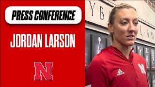 Nebraska volleyball assistant coach Jordan Larson talks coaching Team USA and outside hitters I GBR [upl. by Arimihc194]