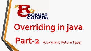 Overriding in java  covariant return type in java [upl. by Elva685]