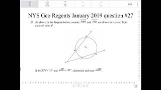 NYS Geometry Regents January 2019 Question 27 [upl. by Ennairoc]