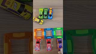 Magnetic Fun Mini Race Cars Meet Magnetic Tiles [upl. by York648]