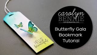 Stampin Up Butterfly Gala Bookmark Tutorial  Facebook LIVE 69 [upl. by Dami]