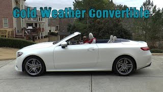 2018 MercedesBenz E 400 4MATIC Cabriolet Review  COLD Weather Convertible [upl. by Abert653]