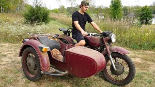 Rare Russian Military Motorcycle First Ride In 30 Years [upl. by Lleinad235]