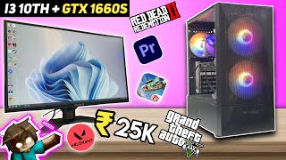 25000 Rs  i310100F GTX 1660 SUPER  Gaming PC Build [upl. by Mazlack]