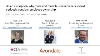 As an exit option why more and more business owners should seriously consider employee ownership [upl. by Teresina]