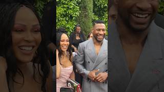 Meagan Good amp Jonathan Majors Arrive at the NAACP Theatre Awards NAACP [upl. by Artimid]